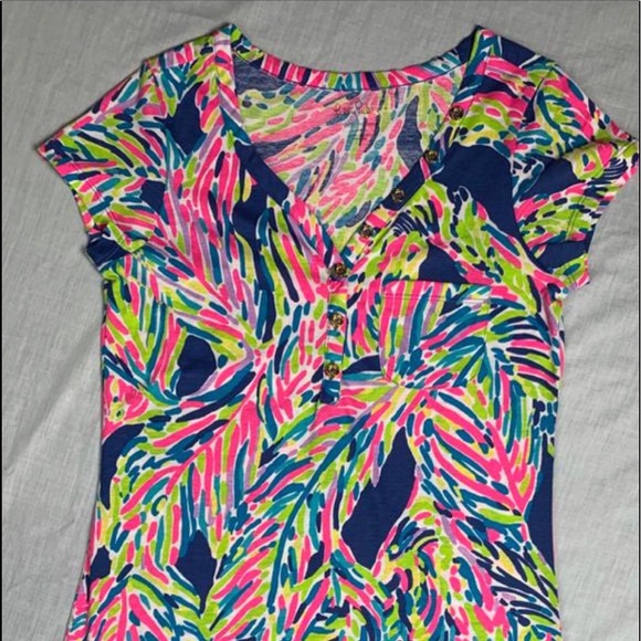 Lilly Pulitzer - Palmira Dress -Indigo Palm Reader - Picture 3 of 5